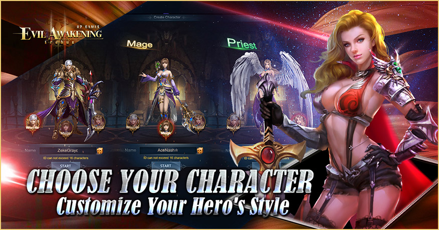 Choose Your Character Customize Your Hero's Style
