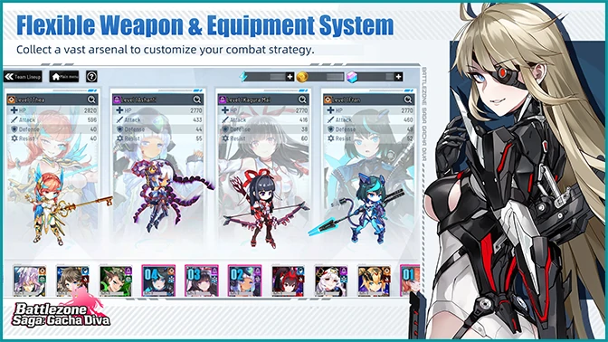 Flexible Weapon & Equipment System / Collect a vast arsenal to customize your combat strategy.