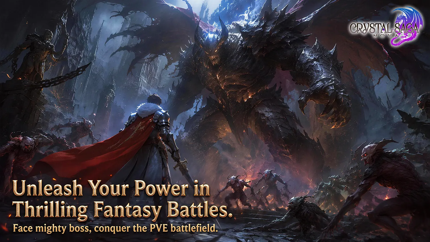 Unleash Your Power in Thrilling Fantasy Battles. / Face mighty boss, conquer the PVE battlefield.
