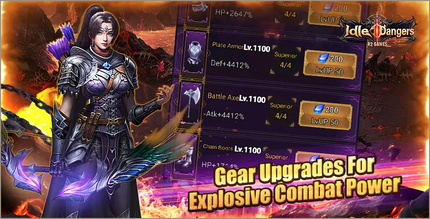 Gear upgrades for explosive combat power.