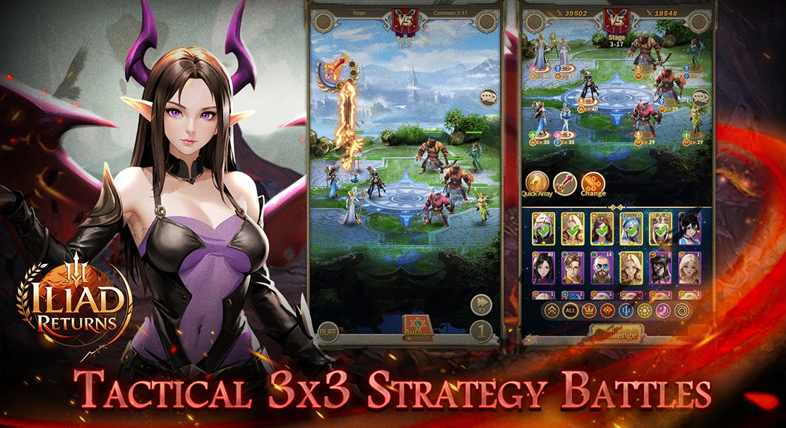 Tactical 3x3 Strategy Battles 
