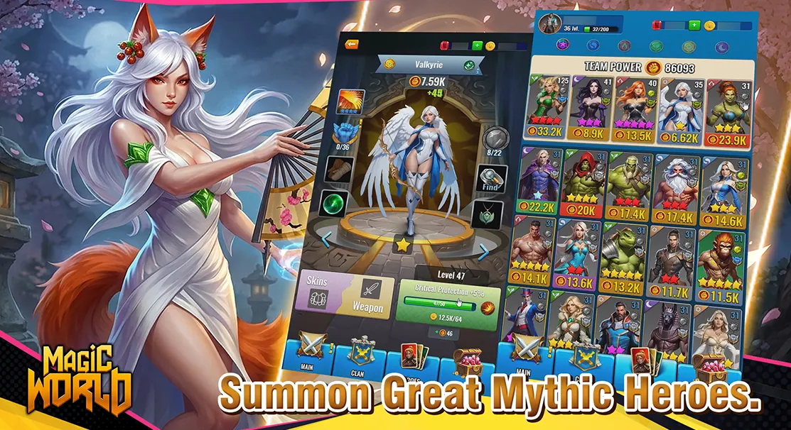Summon Great Mythic Heroes.