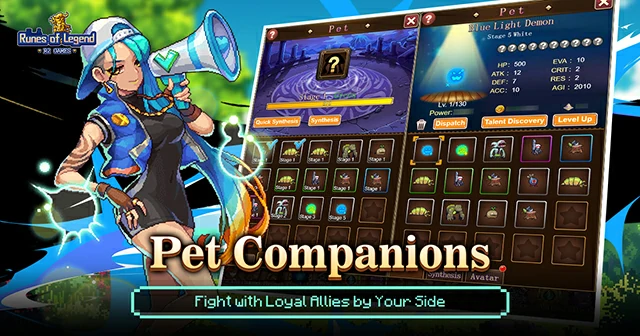 Pet Companions Fight with Loyal Allies by Your Side