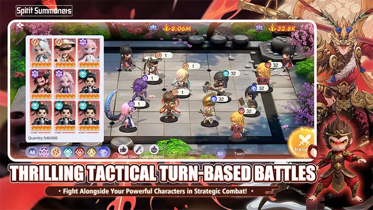 Thrilling Tactical Turn-Based Battles Fight Alongside Your Powerful Characters in Strategic Combat!
