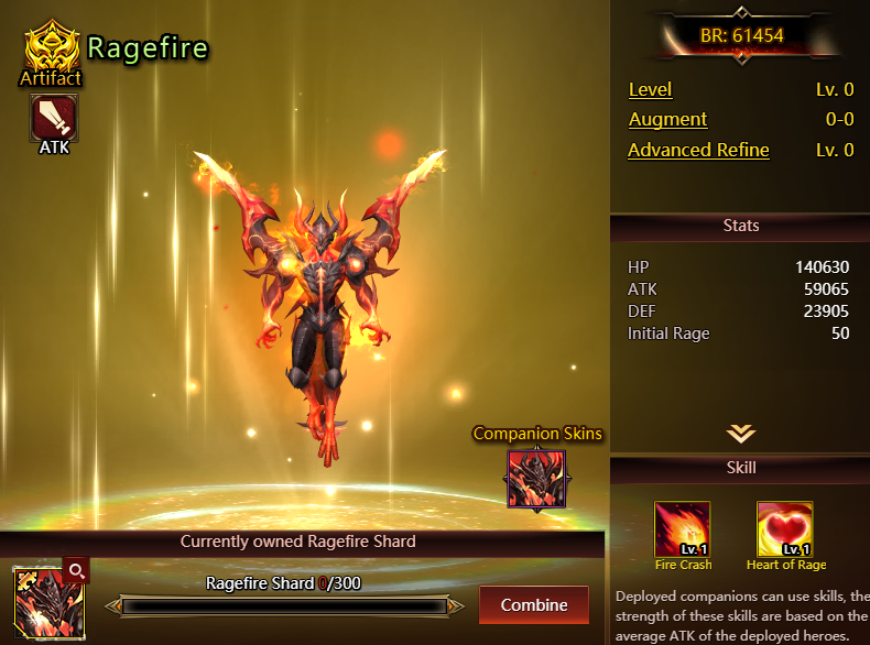 Get Artifact ATK Companion - Ragefire - League of Angels III-The third ...