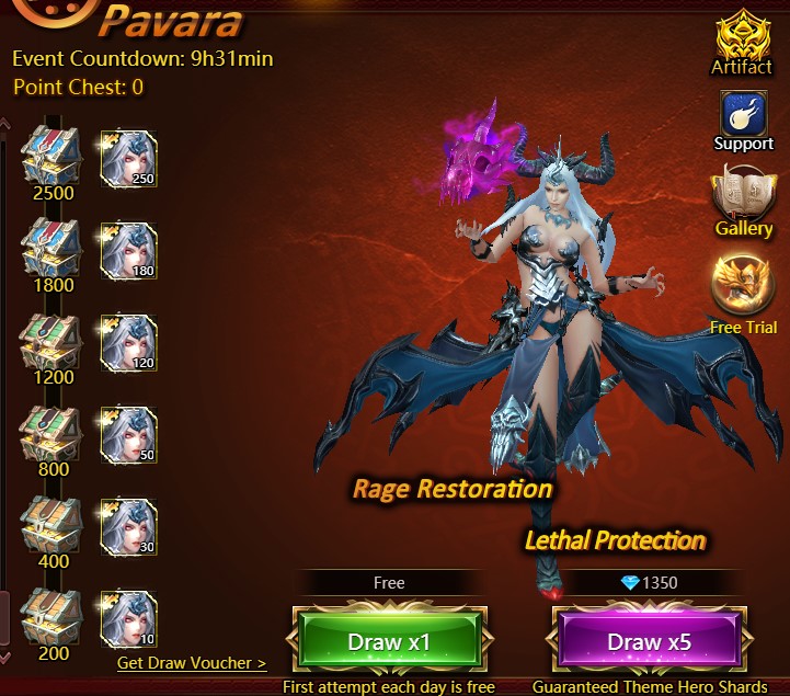 The Artifact Support Hero Pavara Is Arriving League Of Angels Iii The Third And Best Turn 1858